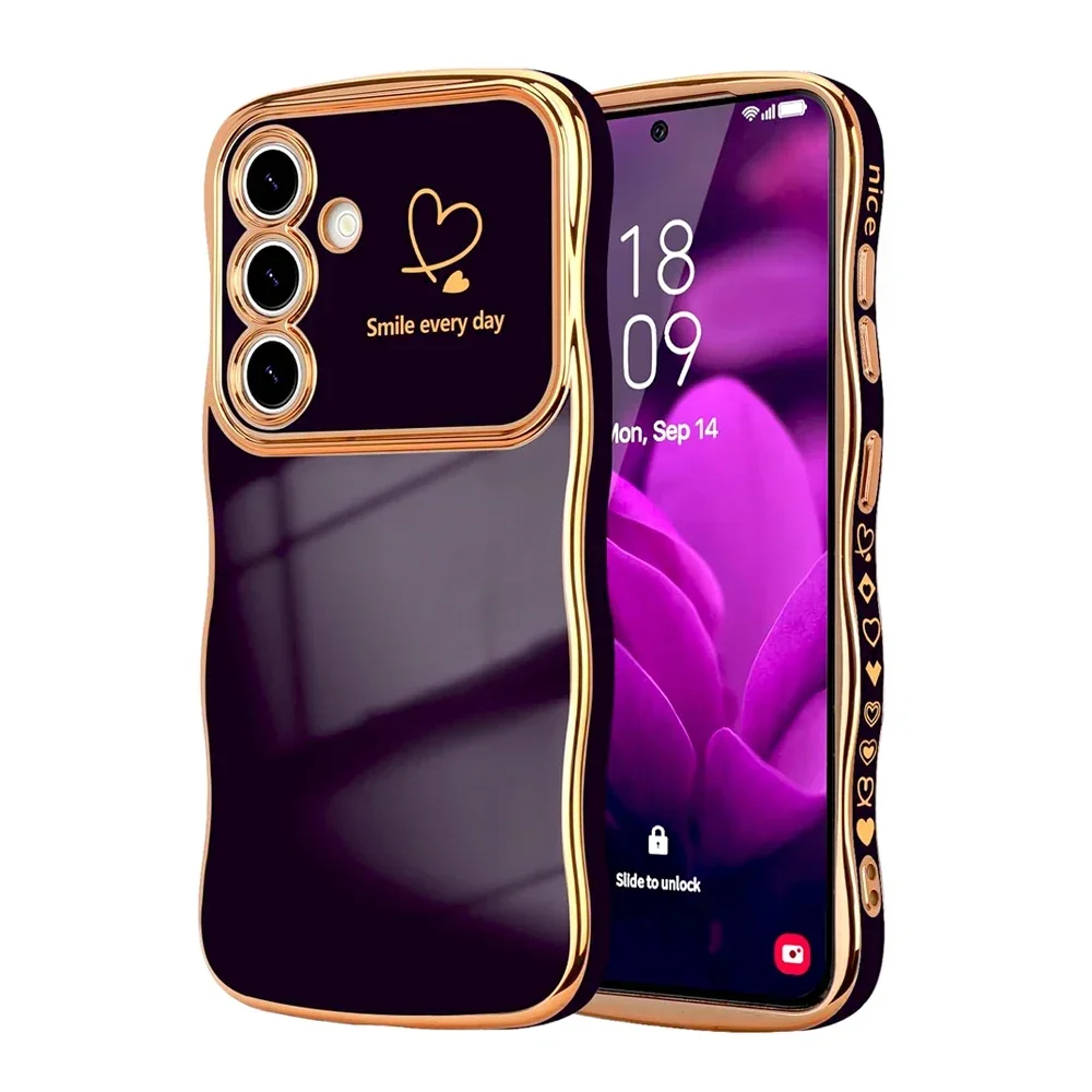 Wave Heart Shape Soft Phone Case - Stylish Protective Cover