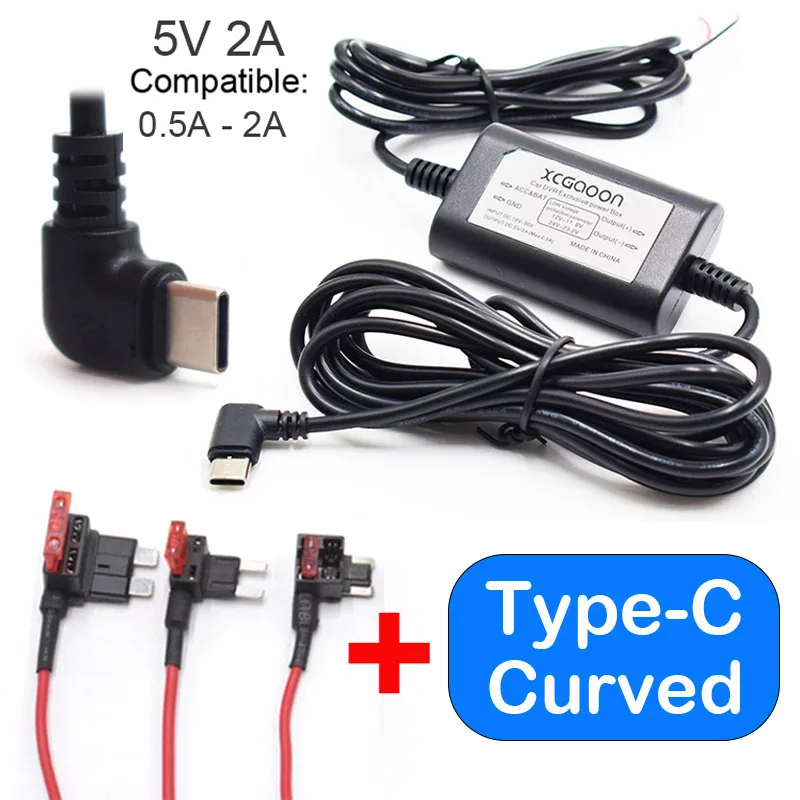ตัวเลือกสินค้า สายชาร์จกล้องรถยนต์ 5V 2A พร้อม Micro & Type-C 3 เมตร