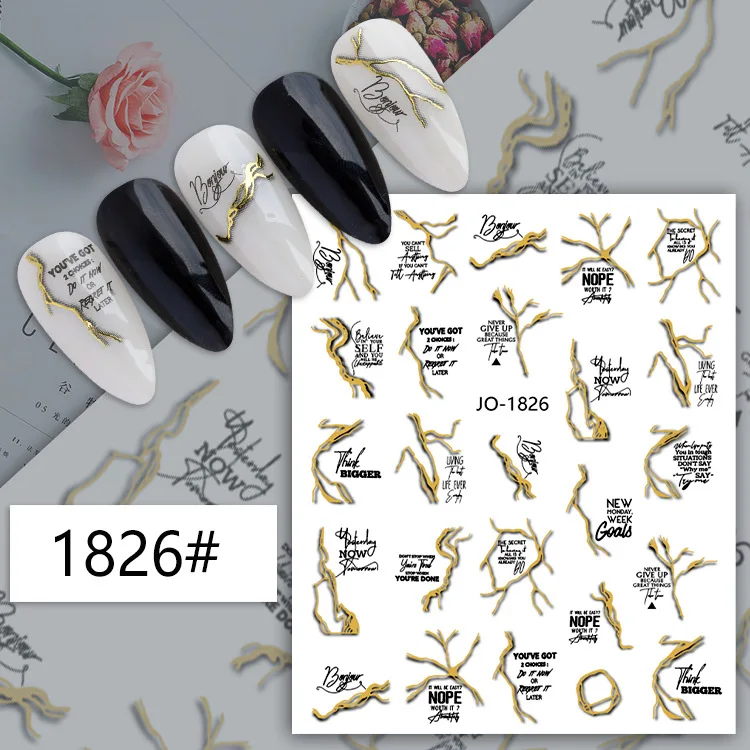 3D Mountain Peak Nagelaufkleber Gelb Herbst Marmor Design DIY Art Wraps Kreative Maniküre Aufkleber für Desktop- und Mobilgeräte – Detail 10