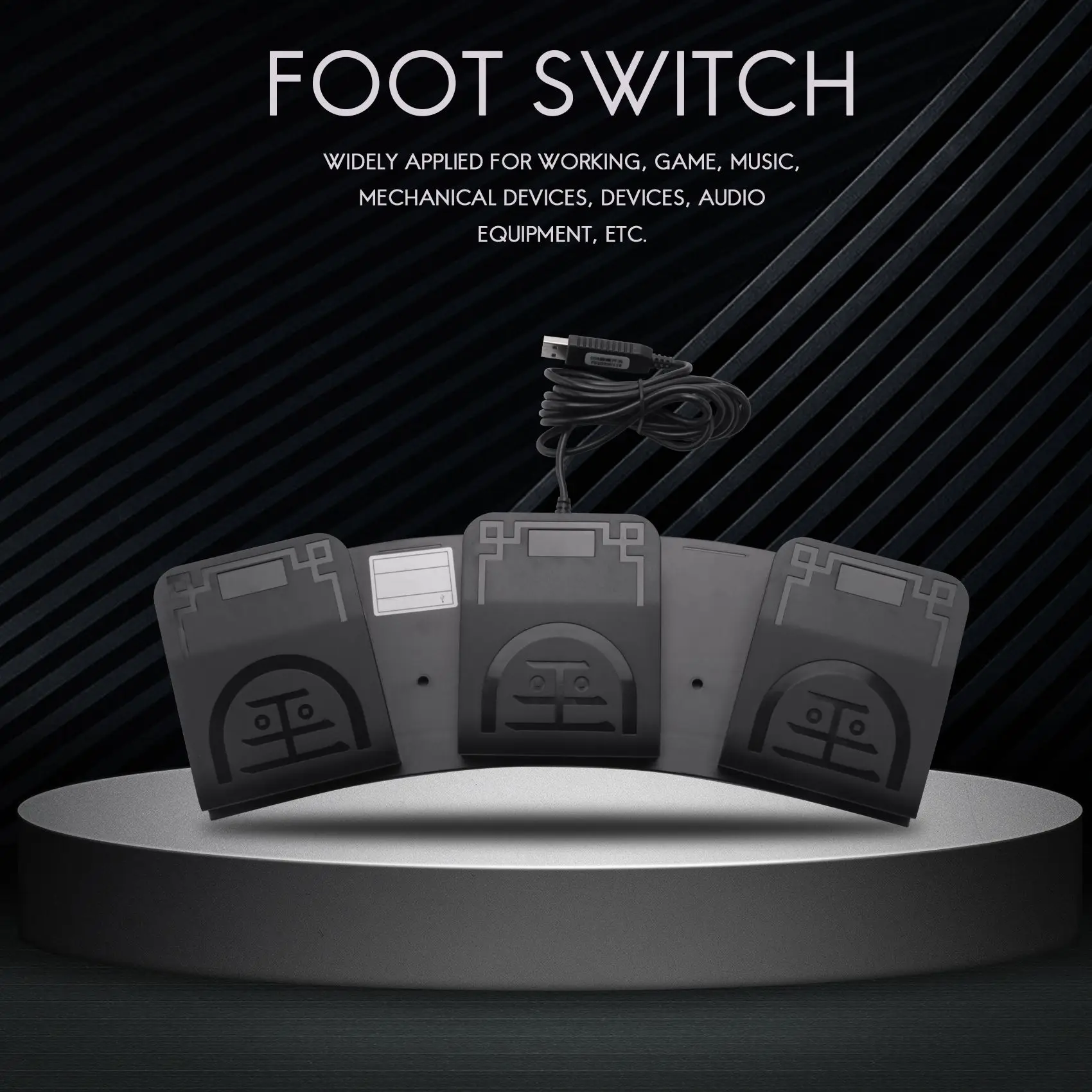 Usb Foot Switch Control Key Teclado de Computador Personalizado Pedal de Ação para Dispositivos Instrumentos Computadores Escritório Fs2023u1 - Imagem 4