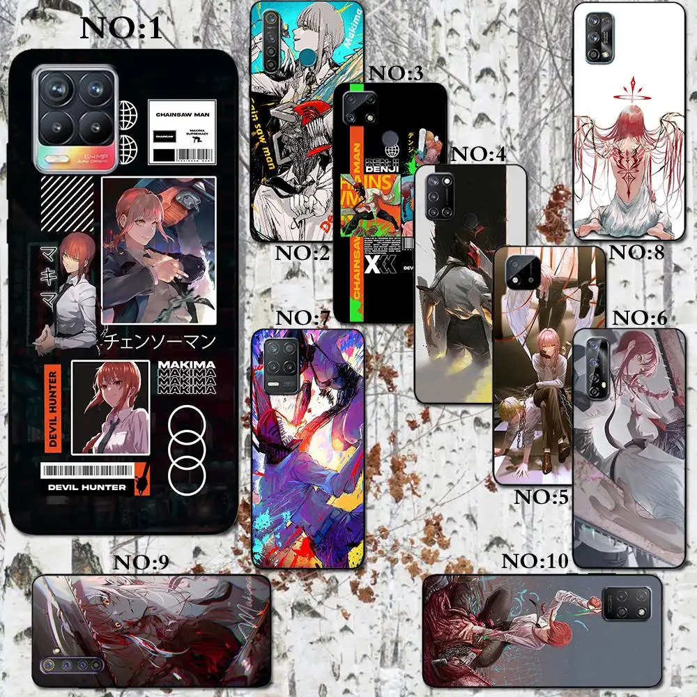 Anime Chainsaw Man Cover For Realme C2 C3 C11 C12 C15 C17 C20 C21y C25s C25y C30 C31 Narzo 20