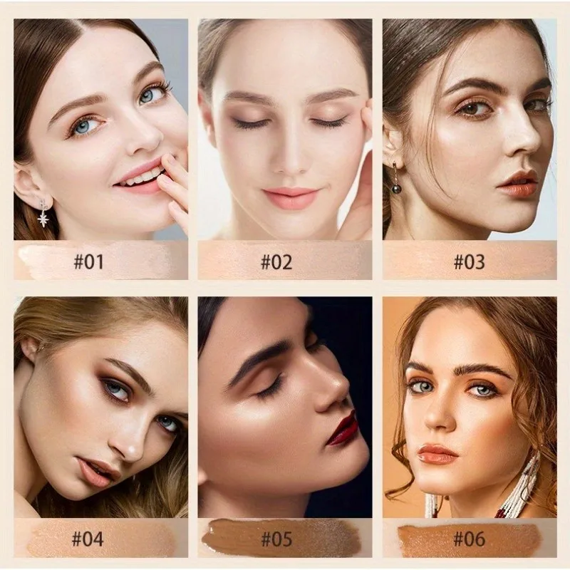 6-color Matte Concealer,Long-lasting Covers Acne Marks, Dark Circles,Facial Blemishes,Waterproof And Oil-controlling Concealer 6