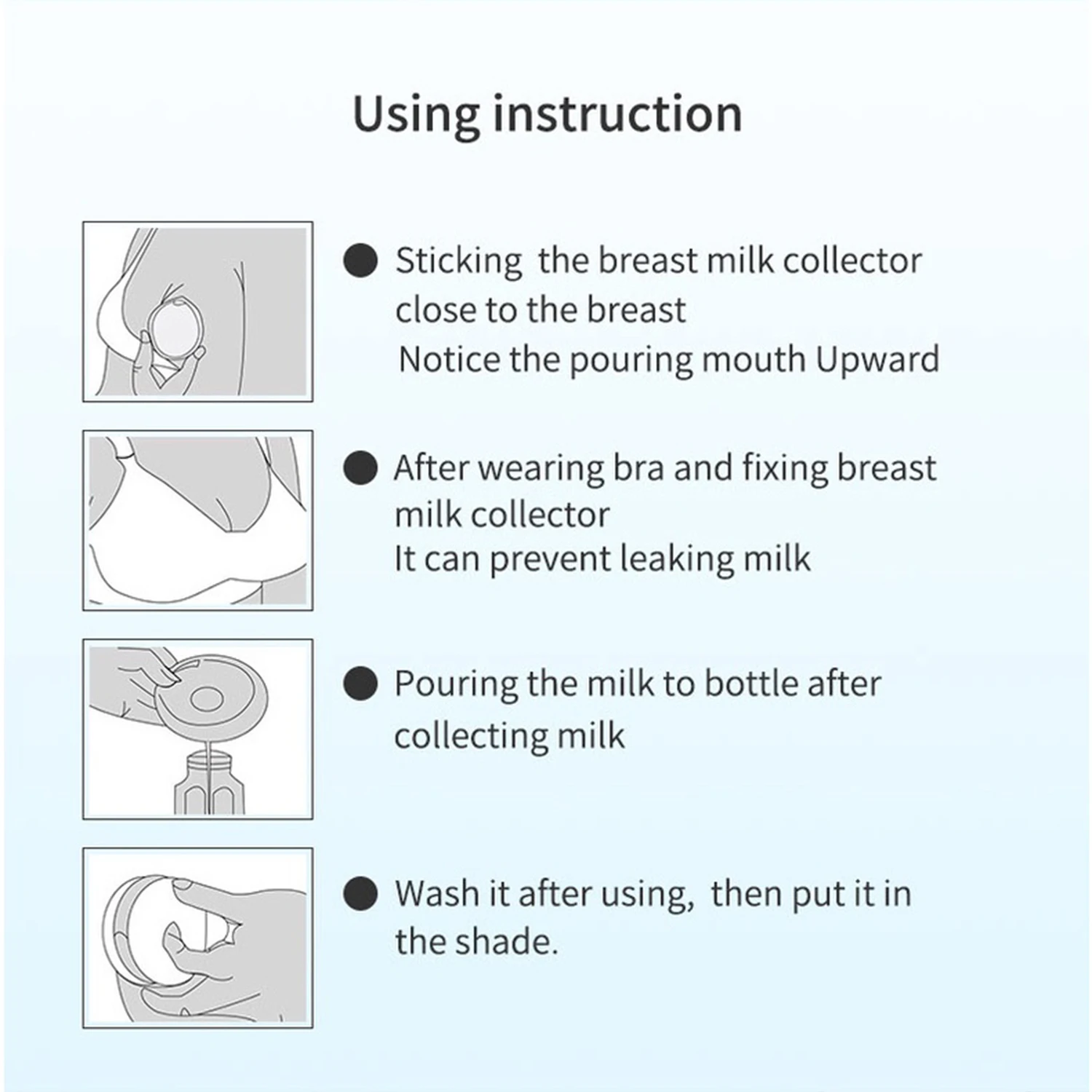 Wearable three-dimensional silicone breast milk collector to avoid embarrassing breast milk overflow during feeding 3