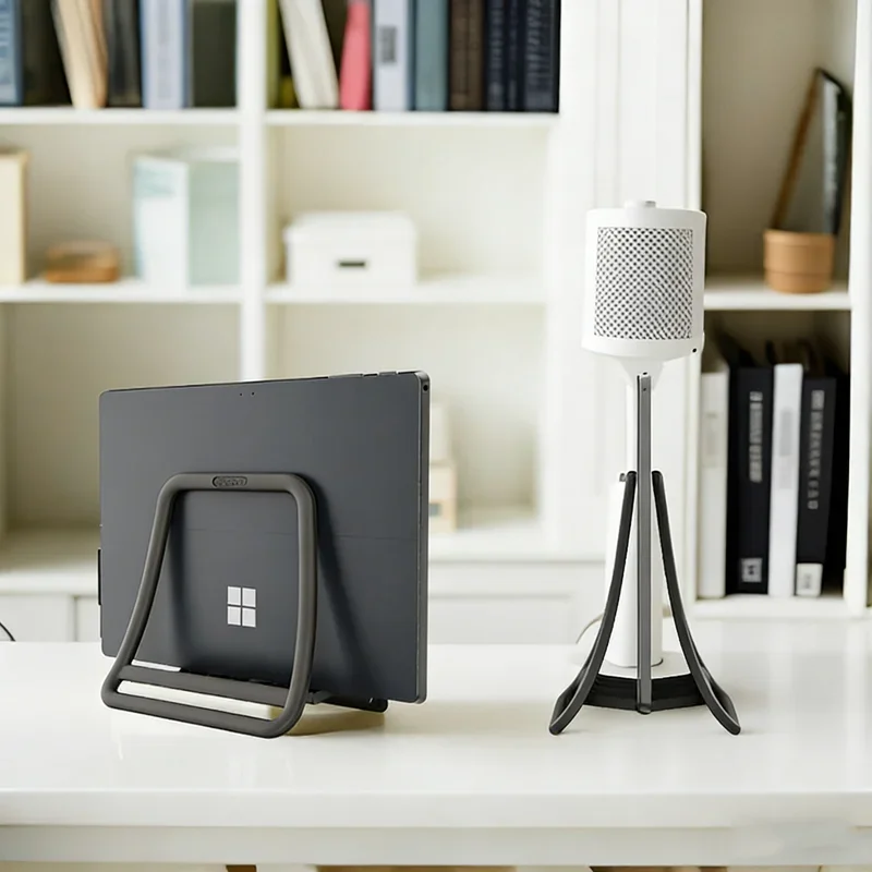 노트북 아이패드 수직 스탠드(중력식) 데스크탑 수직 노트북 홀더 다중 장치용 ..