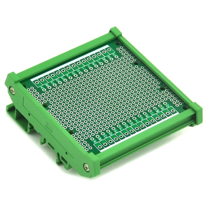 일렉트로닉-살롱 딘 레일 마운팅 캐리어 하우징, 프로토타입 보드 포함, PCB 사이즈 77.4x72mm