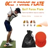 2 Pcs Golf Force Plate Step Pad Golf Training Aids Assisted Swing Balance Practice Anti-slip Rubber Golf Trainer Golf Supplies 3