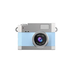 Compact Retro - Style Mini Digital Camera with Flip Selfie Screen and LED Fill Light - With 32G TF Card (Blue)