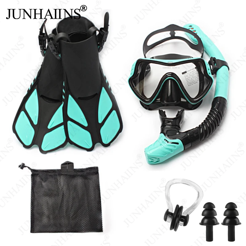 Water Sports Diving Mask Breathing Tube Adjustment diving fins anti Fog Three Piece Set Snorkeling Set Diving Equitment diving respirator secondary head adjustment scuba breathing filter mouthpiece snorkeling equipment support deepest 12 meters