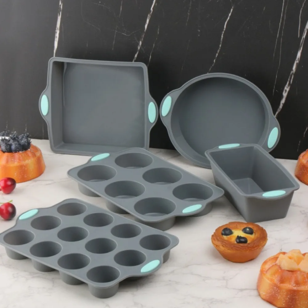 3D Spiral Silicone Baking Mold - Heat Resistant Non-Stick Bakeware for Cakes, Bread, and Muffins