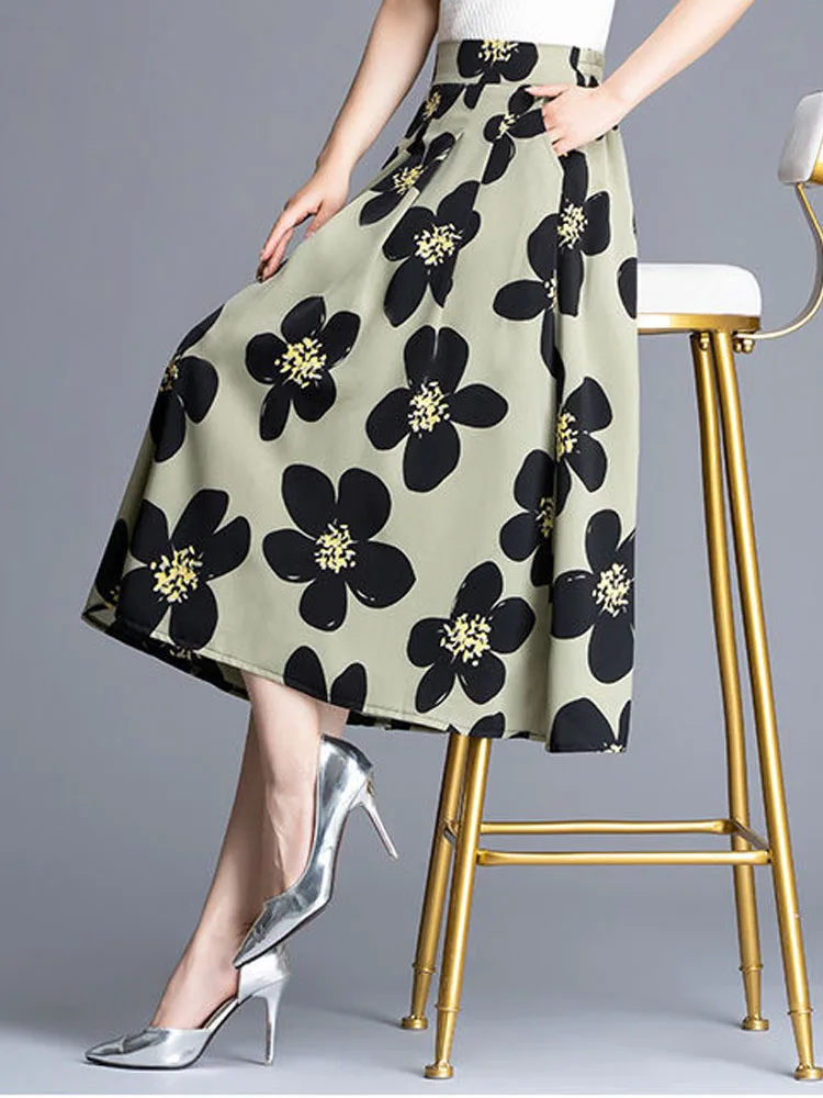 Skirt Floral Print Tulle Summer Vintage Skirt Tulle Long Skirts