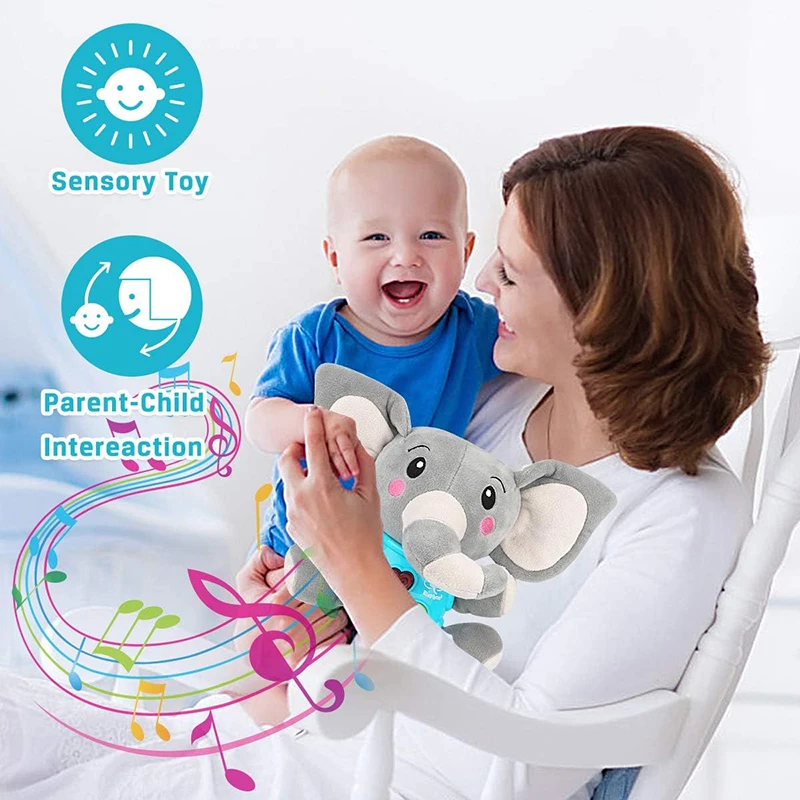 Plush Animal Baby Toys Newborn Baby Musical Light Up Baby Toy Cute