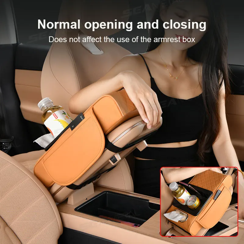 Car Armrest Cushion Soft Elbow Support Center Console Box Extension