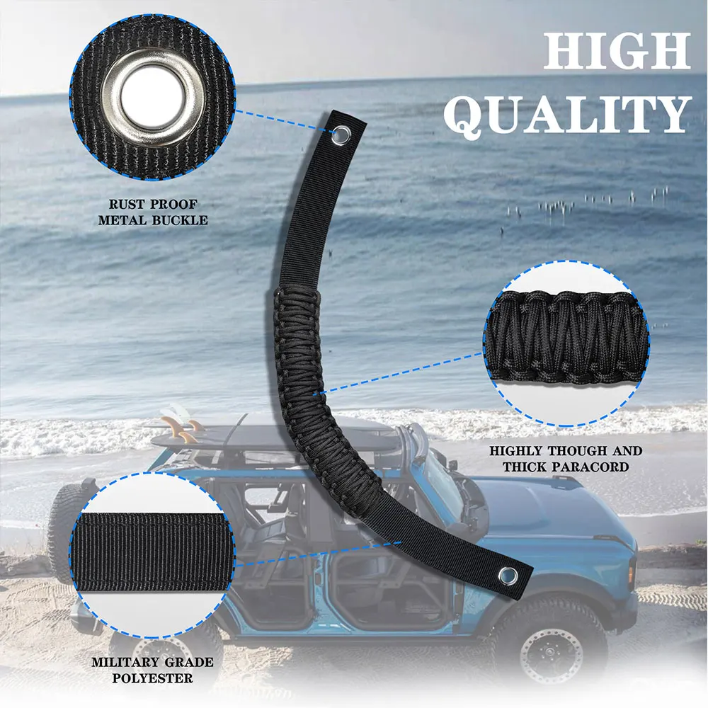 ANMOSVO per maniglie Bronco Roll bar - Tessuto a mano e facile