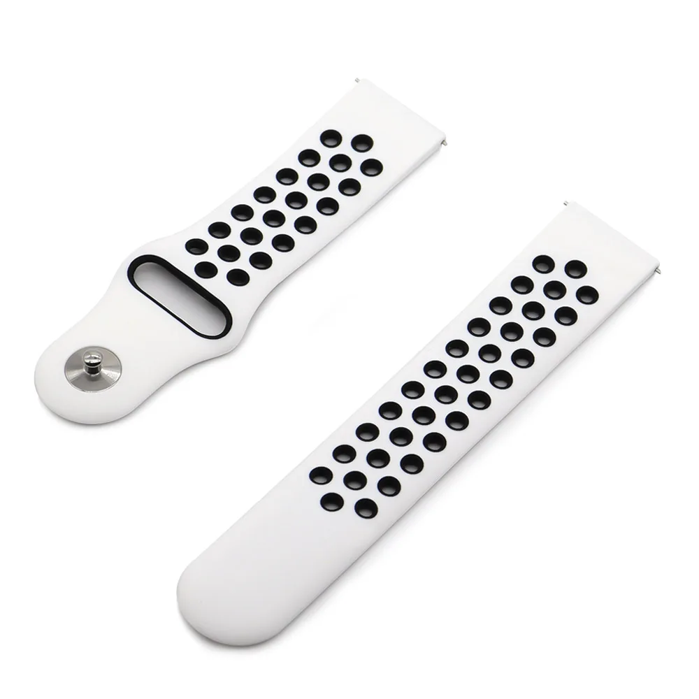 Silicone 22mm Soft Ventilate Sport Watch Strap Bracelet
