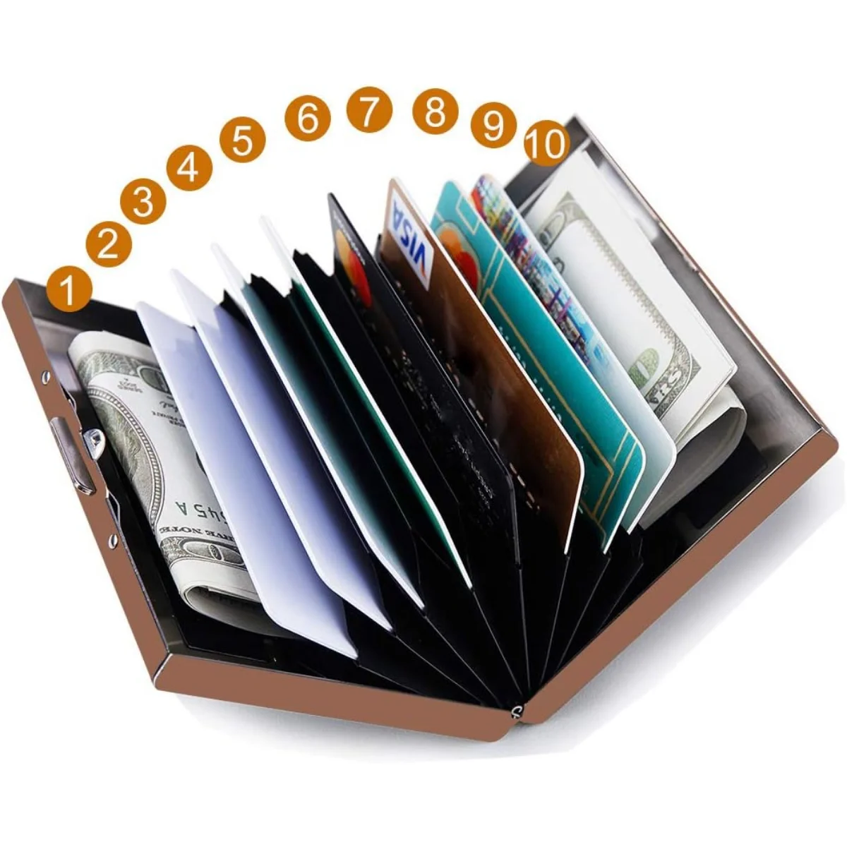 Premium RFID Blocking Metal Card Holder - Stylish Wallet & Business Card Organizer with Gift Box Packaging