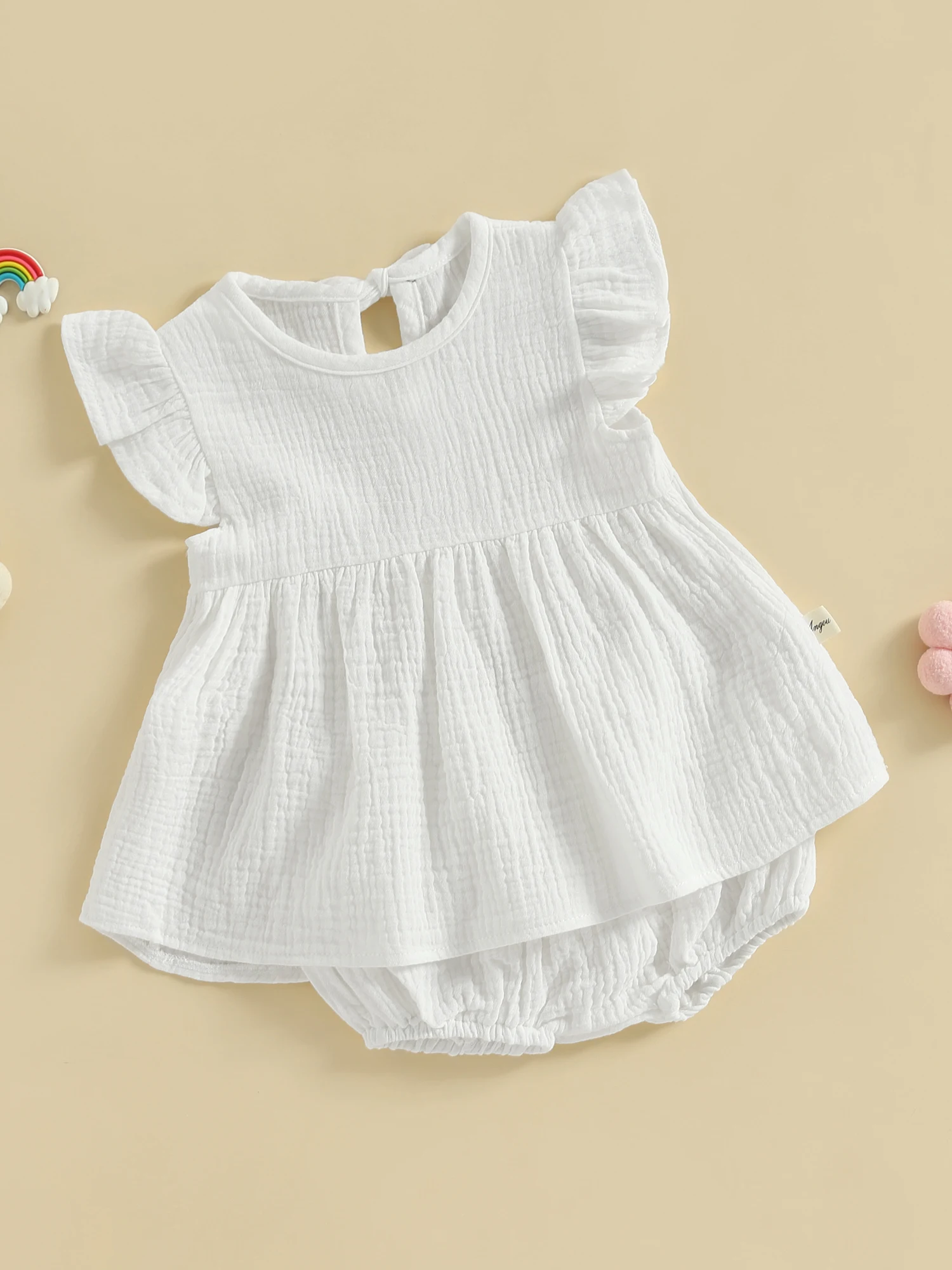 

Baby Boy Cotton Linen Outfit Solid Color Short Sleeve Shirt and Shorts 2Pcs Summer Sets