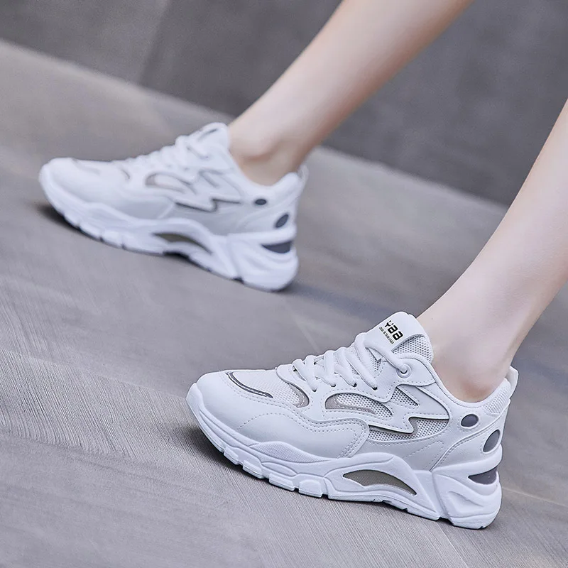 2022new shoes woman breathable platform sneakers Slip On casual shoes Women's sports shoes Lace Up women flats zapatos de mujer