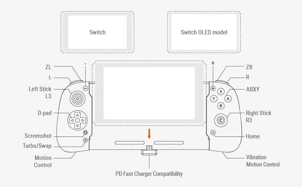 joystick para nintendo switch oled ns console jogo lidar com acessórios
