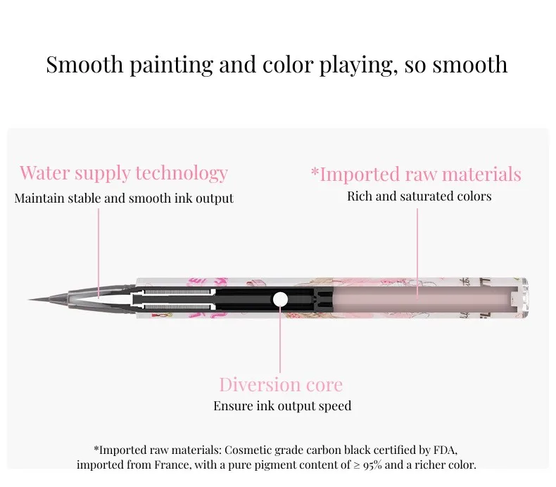 Description Picture 4 of itemFLORTTE Colourful Waterproof Eyeliner Pencil Aegyosal 10 Colors Long-lasting Waterproof And Smudge-Free Makeup