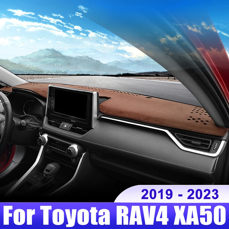 

For Toyota RAV4 XA50 2019 2020 2021 2022 2023 RAV 4 Hybrid Car Dashboard Cover Dash Mat Sun Shade Non-slip Pad Accessories