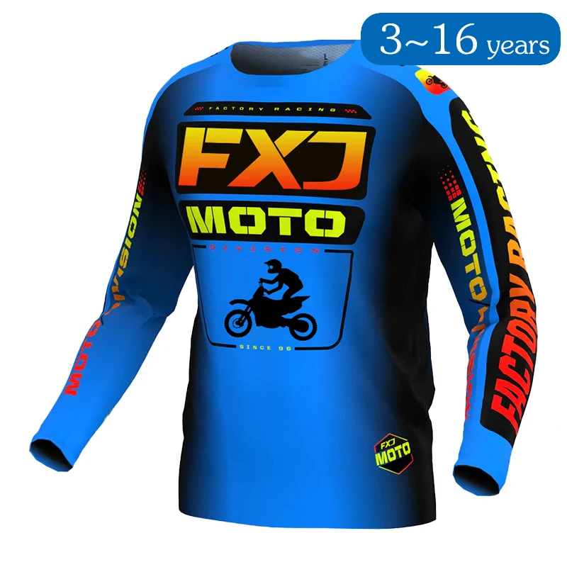 

Детская футболка для мотокросса, рубашка для внедорожников, для мальчиков и девочек 3 4 5 6 7 8 9 10 11 12 13 14 15 16 лет, mx bmx Enduro