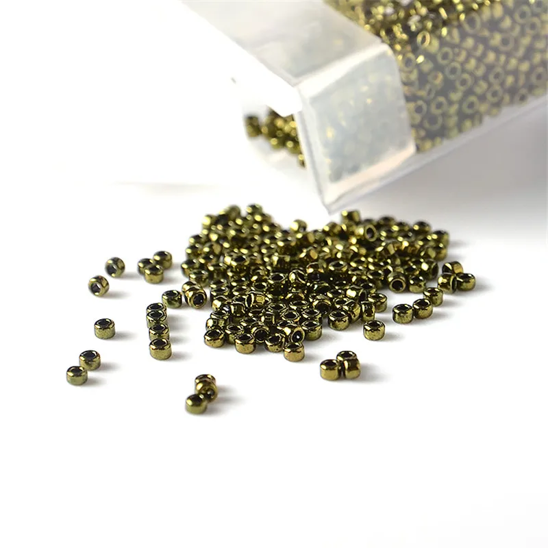

1.5mm 10g Japan TOHO Round Seed Beads 15/0 Metallic Color Gold-plate Glass Seed Bead for Needlework Handemade Jewelry Making