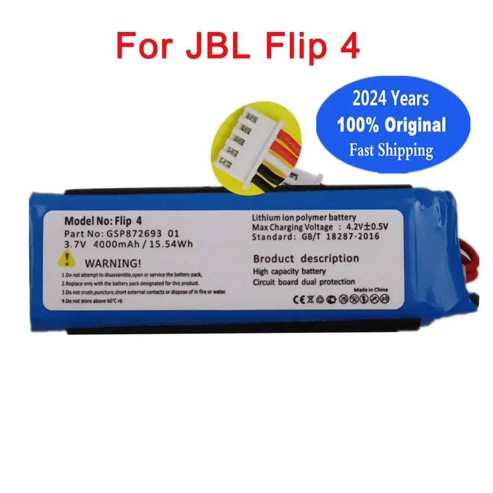 Bateria de Substituição do Altifalante Original para Jbl Leitor Recarregável Bateria do Altifalante Flip Gsp872693 01 2023 Original