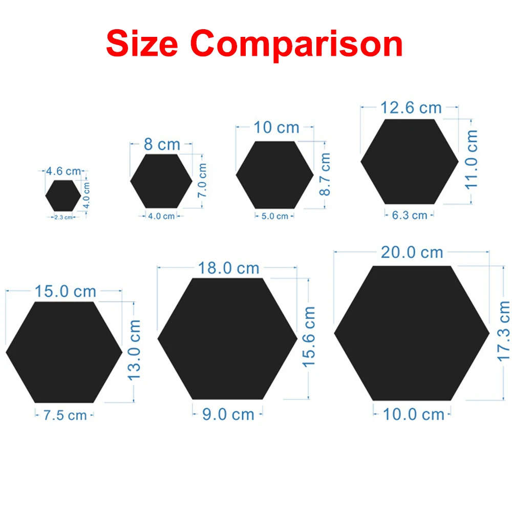 Description Picture 5 of item3D Mirror Wall Stickers Nordic Style Acrylic Hexagon Mirror Sticker Decal Removable Mural for DIY Home Living Room Wall Decors