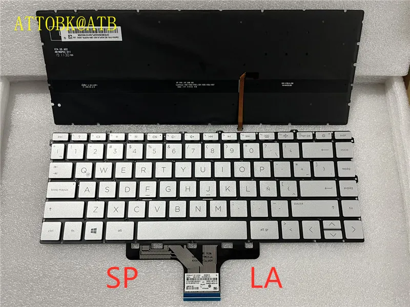 Фото Клавиатура для ноутбука HP Pavilion x360 14-DW 14-DV 14-EC TPN-Q244 14-dv0003TX 14-DW0052TU с подсветкой SP/LA/RU/AR/GR/FR/IT/UK №1