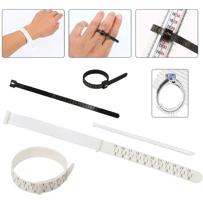 11Pcs Jewelers Rubber Hammer Mallet Finger Size Measuring Ring Mandrel Jewelry