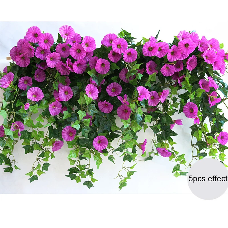 10 fasci di fiori finti per la decorazione, 5 colori resistenti ai raggi UV, fiori artificiali per esterni, interni, in plastica sintetica, finestre, feste di nozze