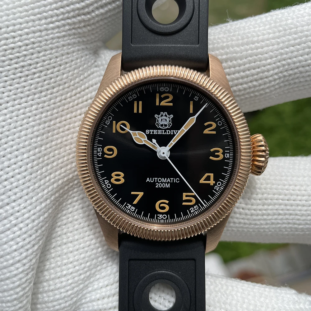 

Часы STEELDIVE SD1906S механические, роскошные полностью автоматические швейцарские супер светящиеся водонепроницаемые с часовым механизмом NH35 20 бар