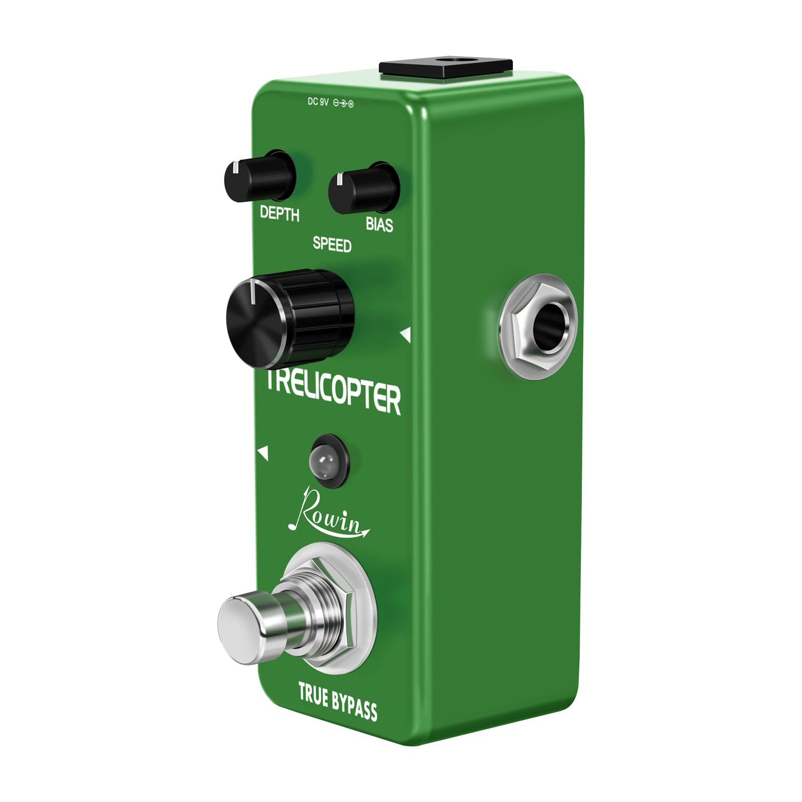Rowin LEF-327 Guitar Trelicopter Effect Pedal Classic Optical Tremolo BIAS Knob Ture Bypass Full Metal Case