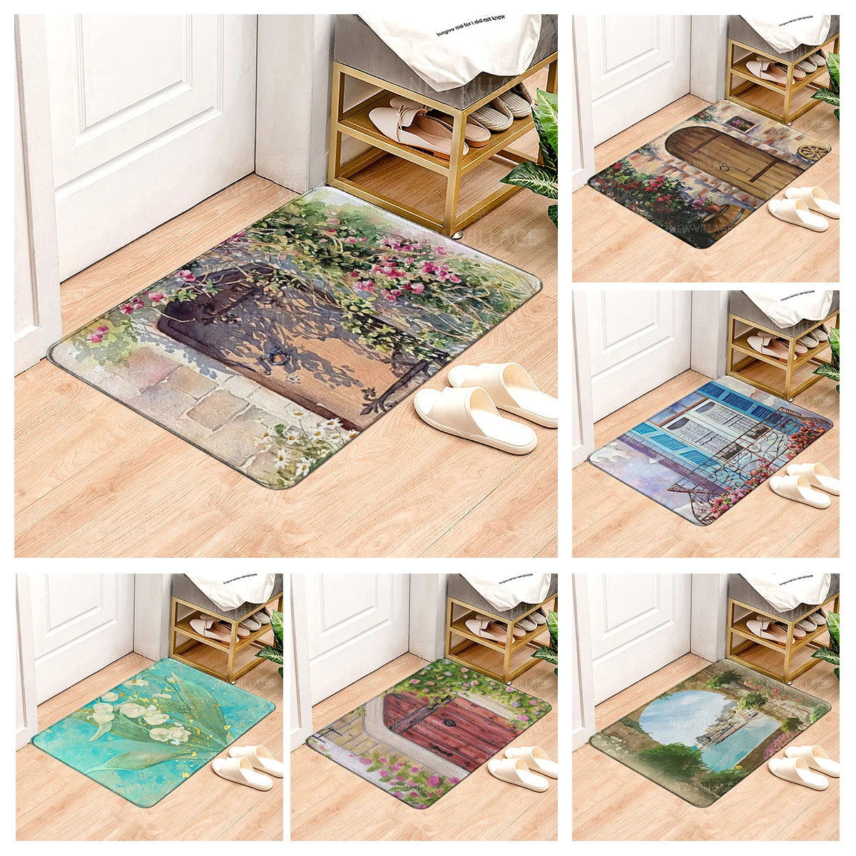 

House entrance carpet Home Natural and Animal Styles doormat Room Bath mat Foot mat bath non-slip Kitchen water absorption mat