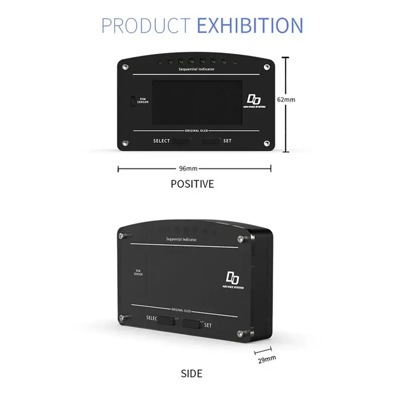 OLED 디스플레이 대시보드 다기능 레이스 대시 패널 보드 11000RPM 레이싱 게이지 Obdll 블루투스 연결-T48C