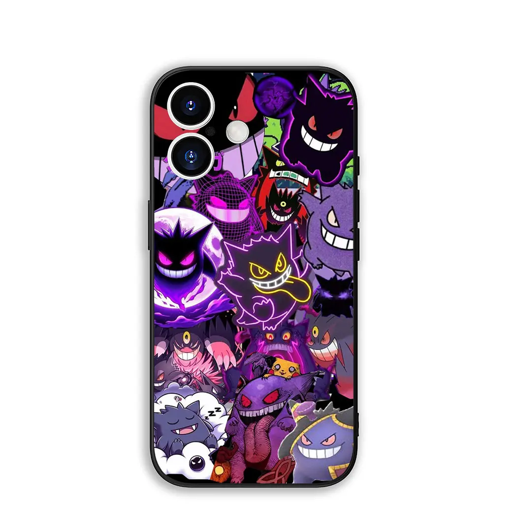 Soft Cover Phone Case with P-Pikachus and Gengar Design