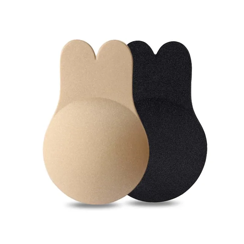 

Women Push Up Bras For Self Adhesive Silicone Strapless Invisible Bra Reusable Sticky Breast Lift Up Tape Kawaii Rabbit Bra Pads
