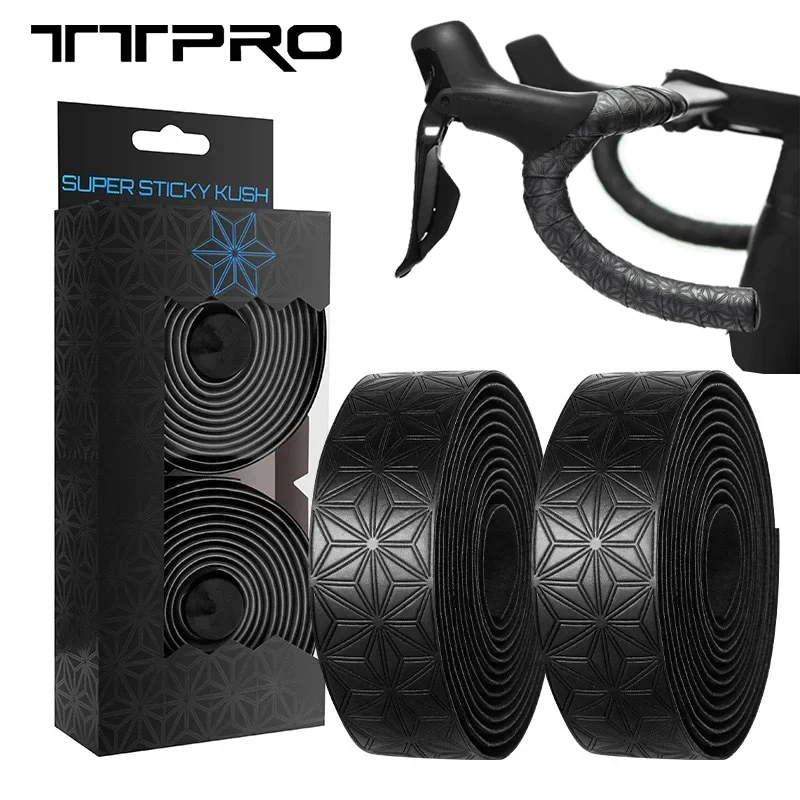 Daisy Pattern Road Bike Bar Handle Tape Shock PU+EVA Anti-slip Handlebar Tape With Bar End Plugs Bicycle Cycling Accessories