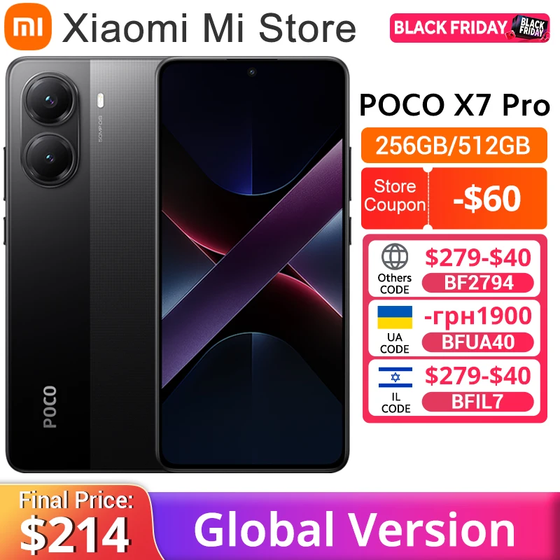 Global Version POCO X7 Pro Smartphone Dimensity 8400-Ultra 90W