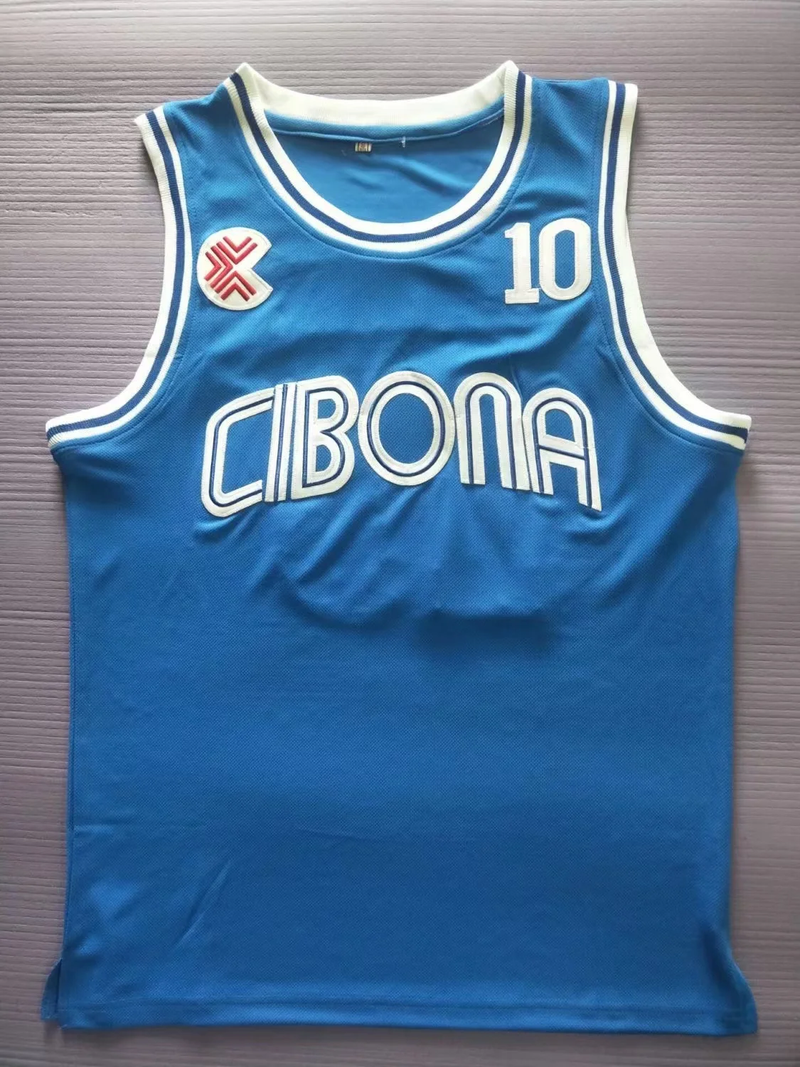 

Sport Basketball jerseys CIBONA 10 PETROVIC Jersey Embroidery Sewing Outdoor Sportswear Quick-Drying Movie BULE