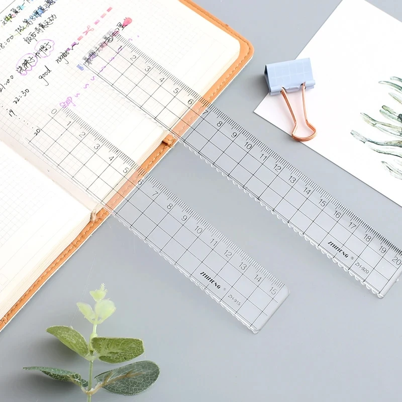 Ruler 15cm 18cm 20cm Acrylic Ruler Square Stationery Drawing Office School Supplies 1pc