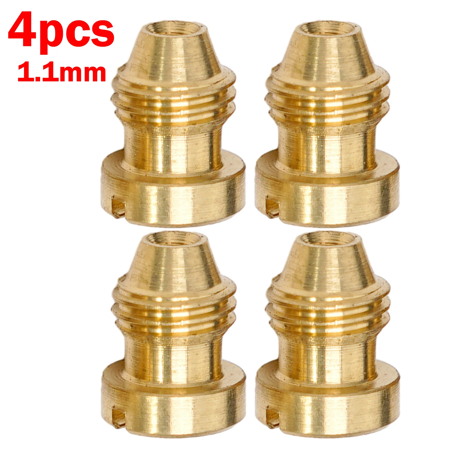 

4pcs 1.1mm High Pressure Foam Spray Opening Nozzle High Pressure Foam Nozzle Tip Pot Brass Replacement Nozzle Head Garden Supply