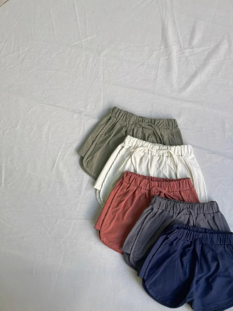 2025 Summer New Baby Casual Shorts Solid Infant Loose Fashion Shorts Cotton Boy Girl Breathable Beach Pants Toddler Clothes