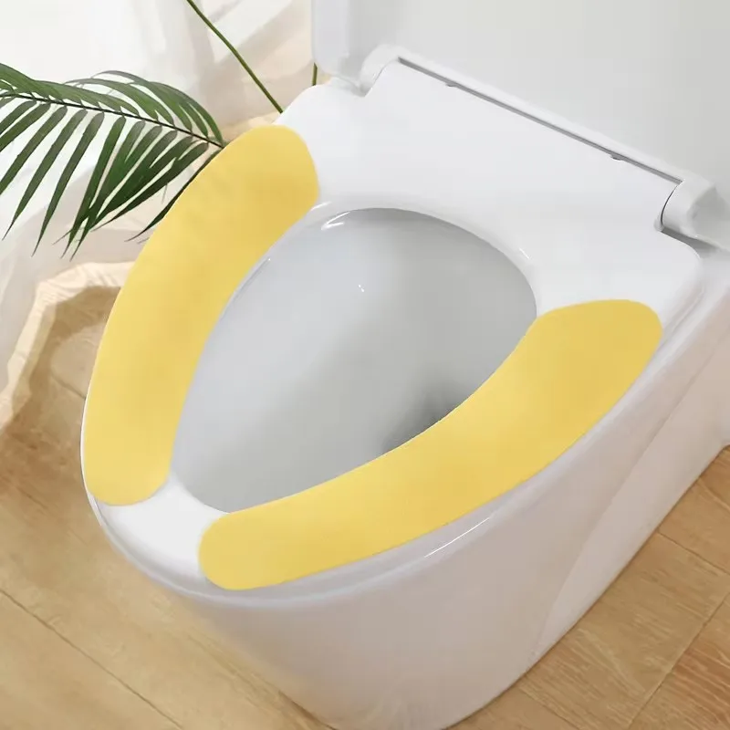 2PCS/Set 5 Colors Soft & Comfortable Washable Bathroom Accessories Warm Toilet Seat Cover Closestool Mat Paste Cushion Universal 3