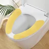 2PCS/Set 5 Colors Soft & Comfortable Washable Bathroom Accessories Warm Toilet Seat Cover Closestool Mat Paste Cushion Universal 3