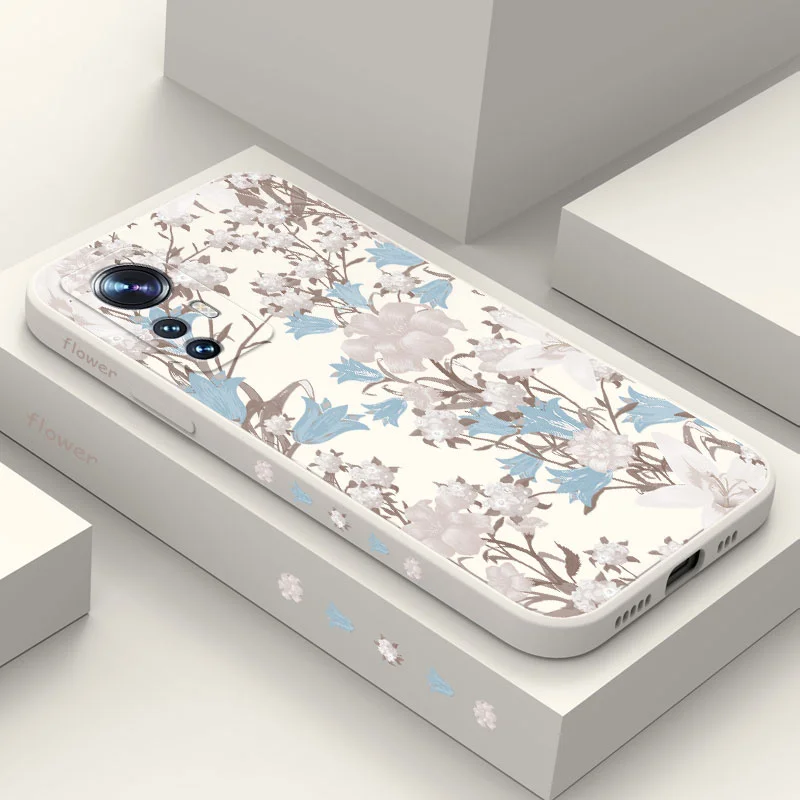 Custodia Per Telefono Magnolia Flowers Per Xiaomi Mi 13 12 12T 12S 11 11T Ultra 10 10T 9 9T 9Se 8 Pro Lite 5G Cover In Silicone Liquido