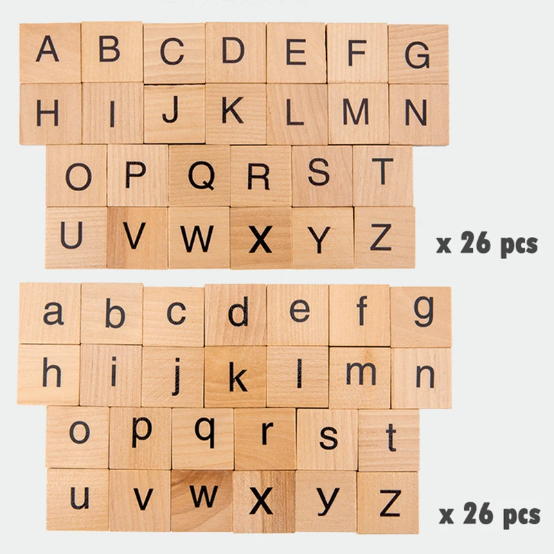 Letter Games Montessori Language Toy Kids Learn to Spelling Read Words Matching Letter Education Games Wooden  Preschool Toy 3