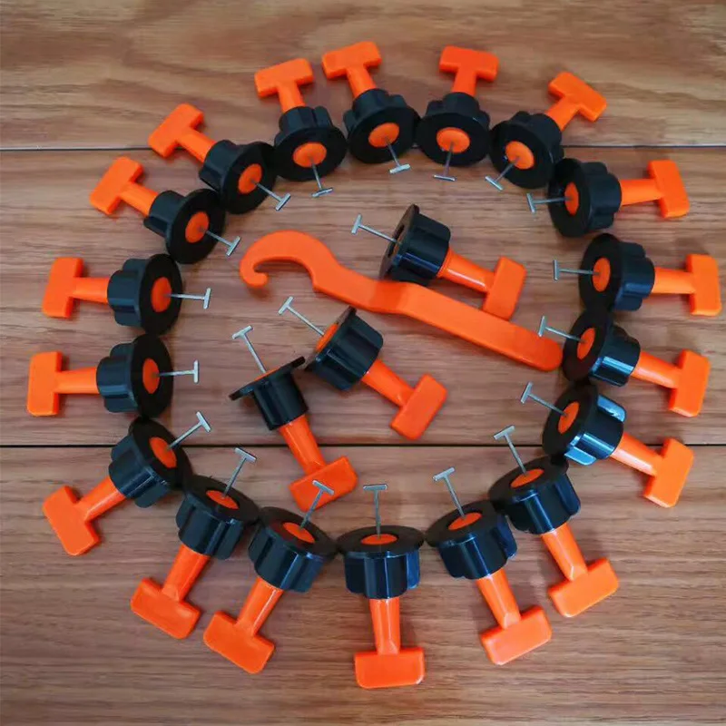 Reusable Tile Leveler Spacers Tile Leveling System Kit with Cross shaped Tile Spacers Tools for Wall Floor Tile Adjustment