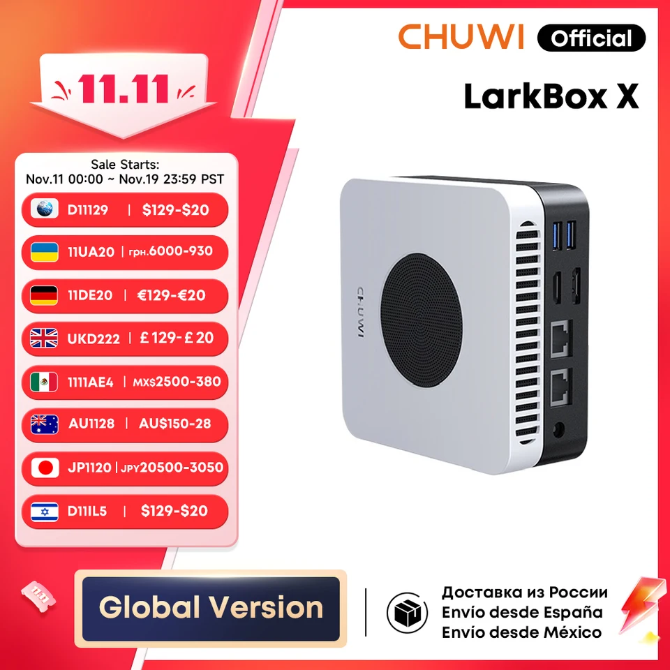 CHUWI LarkBox X Mini PC Intel N100 Game PC UHD Graphics for 12th