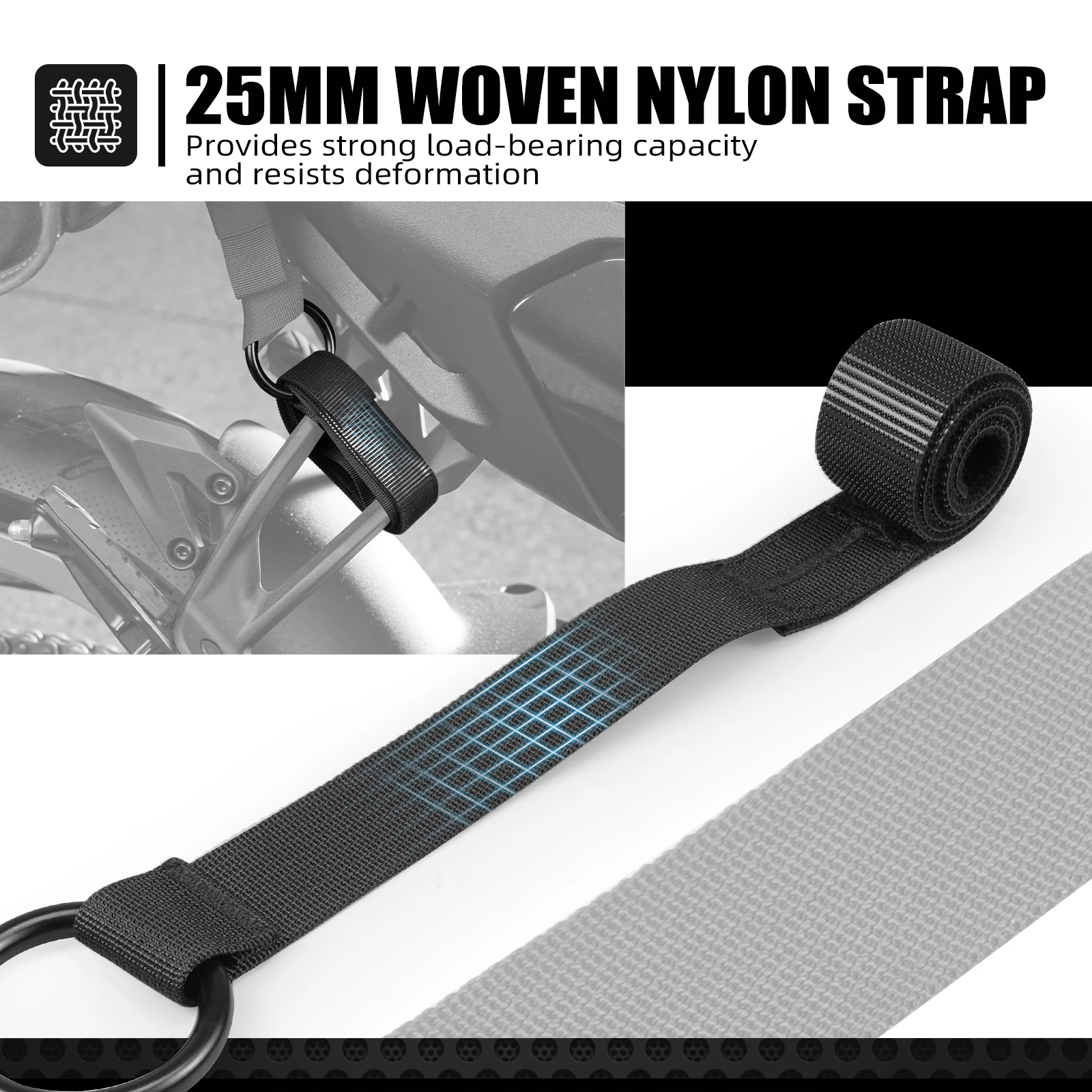 Universal Für Honda CRF XR650L Suzuki RMZ DR-Z400 Yamaha YZ YZF WRF Kawasaki KX KXF KLX Off-Road weiche Tasche Retention Ringe Riemen – Detail 5